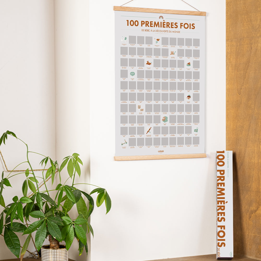 Poster à Gratter 100 Premières Fois de Bébé
