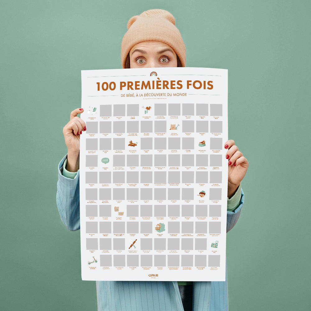 Poster à Gratter 100 Premières Fois de Bébé