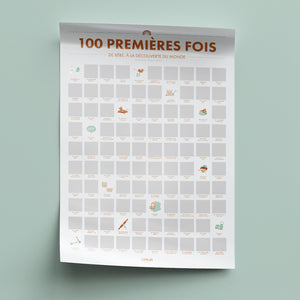 Poster à Gratter 100 Premières Fois de Bébé