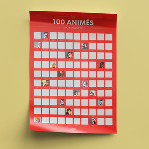 Poster à Gratter 100 Anime à Voir dans sa vie