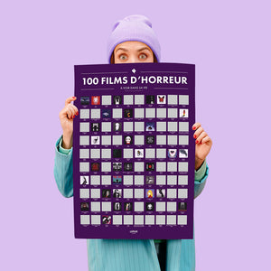 Poster à Gratter 100 Films d'Horreur à Voir dans sa Vie – Opari