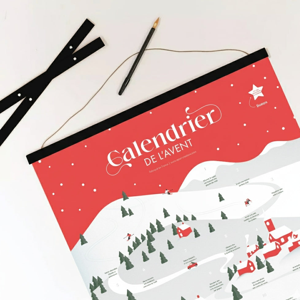 Pack Calendrier de l'Avent Famille - Poster à Gratter + Cadre + Stylo