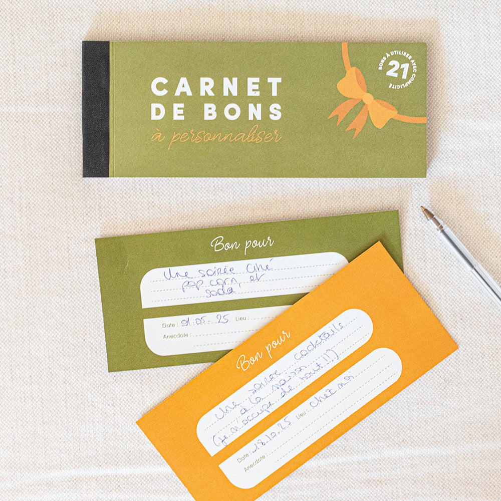 Carnet de Bons 100% Personnalisables