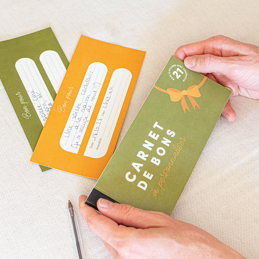 Carnet de Bons 100% Personnalisables