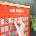 Pack 100 Anime à Voir dans sa Vie – Poster à Gratter + Cadre + Stylo