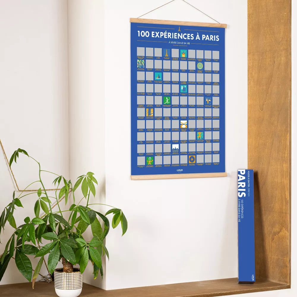 Poster à Gratter 100 Expériences à Paris à Vivre dans sa Vie