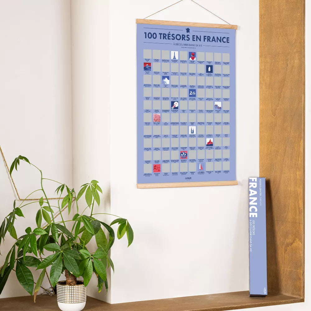 Poster à Gratter 100 Trésors en France à Découvrir dans sa Vie