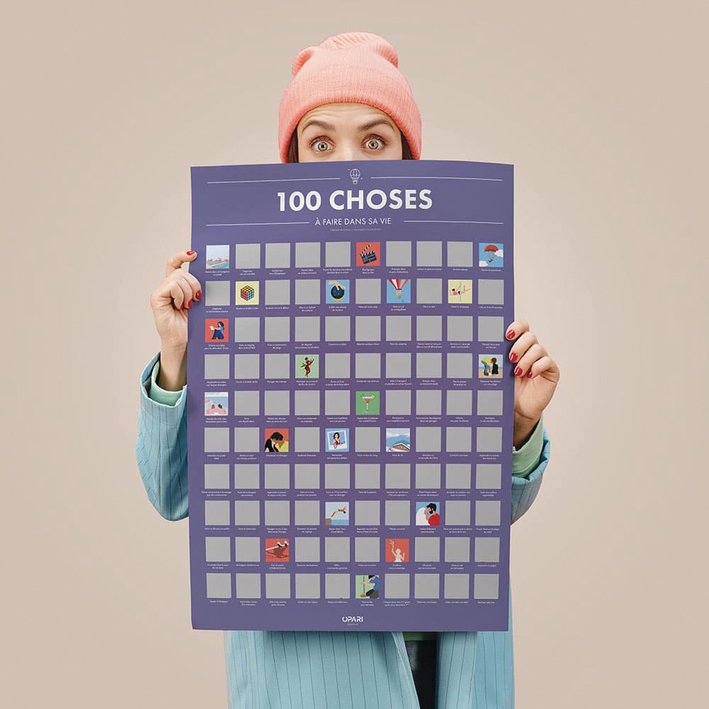 Poster à Gratter 100 Choses à Faire dans Sa Vie