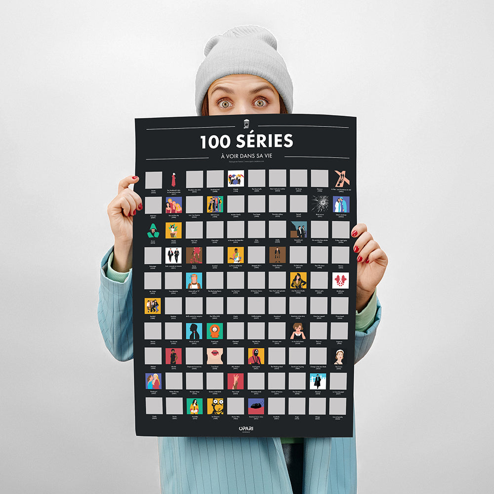 Poster à Gratter 100 Séries à Voir dans Sa Vie