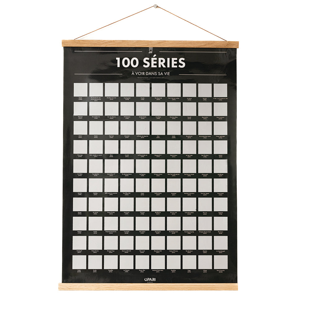 Poster à Gratter 100 Séries à Voir dans Sa Vie