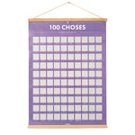 Pack 100 Choses à Faire dans sa Vie – Poster à Gratter + Cadre + Stylo