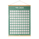Pack 100 Lieux à Visiter dans sa Vie – Poster à Gratter + Cadre + Stylo