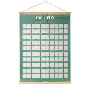 Poster à Gratter 100 Lieux à visiter dans sa vie